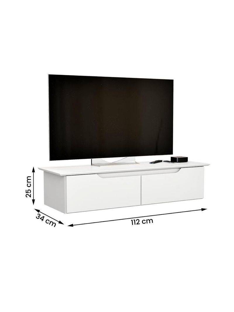 Rack Aparador Suspenso Flow Com 2 Portas Basculante Branco