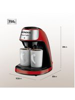 Cafeteira Mondial 2 Xícaras Smart Coffee C-42-2X-RI – 127V/60Hz – Vermelho/Inox