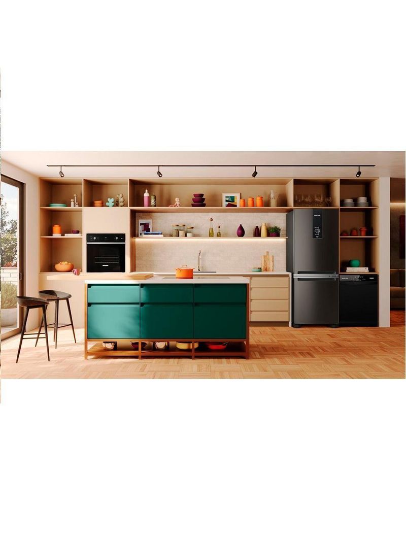 Geladeira Brastemp 447L Frost Free Inverse Inox BRE57FE 127V