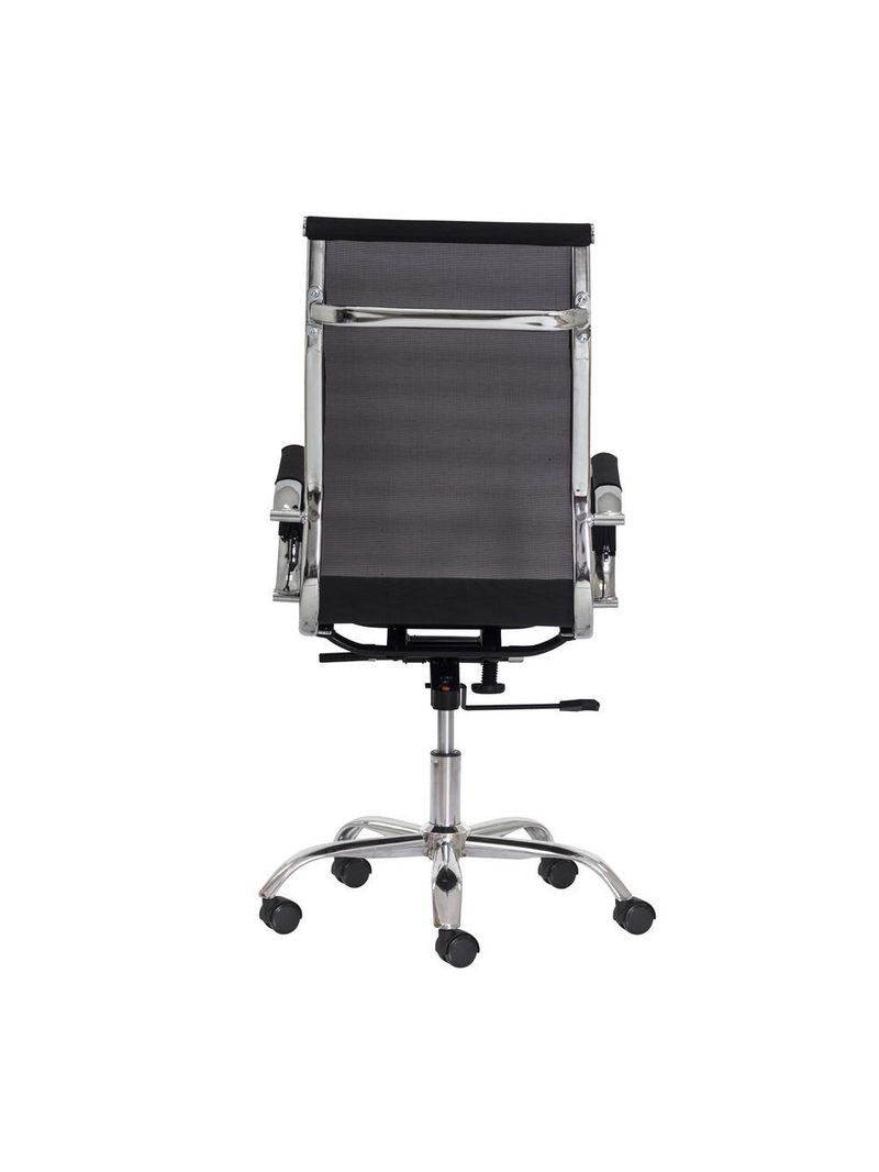 Kit 2 Cadeiras Escritório Mesh Presidente Preta Base Giratória Cromada Altura Ajustável