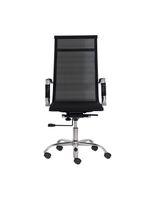 Kit 2 Cadeiras Escritório Mesh Presidente Preta Base Giratória Cromada Altura Ajustável