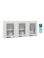 Armário De Cozinha De Aço Aéreo Triplo Médio Telasul Branco