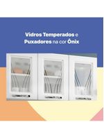 Armário De Cozinha De Aço Aéreo Triplo Médio Telasul Branco