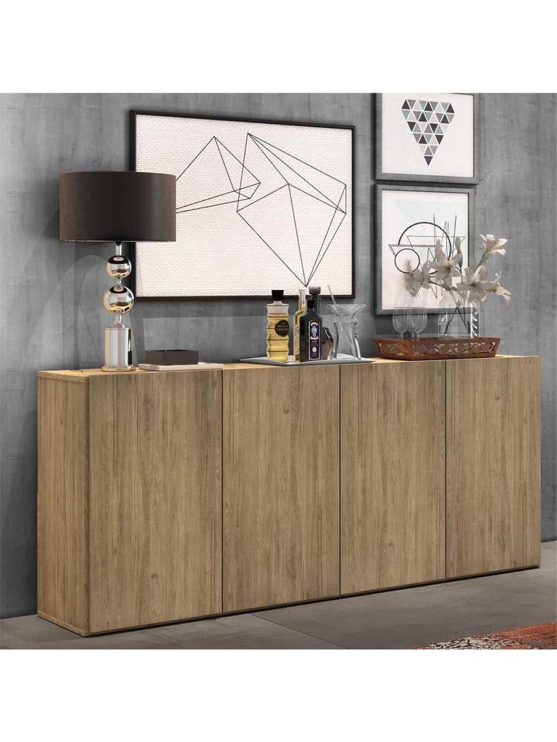 Aparador Buffet 4 Portas Veneza Multimóveis Rustic