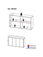 Aparador Buffet 4 Portas Veneza Multimóveis Rustic