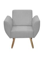 Poltrona Jolly Decorativa Em Tecido Boucle Com 1 Assento Cinza Escuro