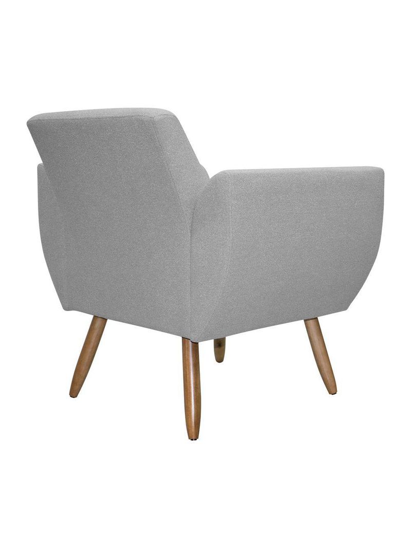 Poltrona Jolly Decorativa Em Tecido Boucle Com 1 Assento Cinza Escuro