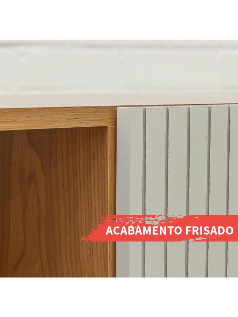 Balcão Buffet 2 Portas Cinamomo White Laca Brilho Vértice