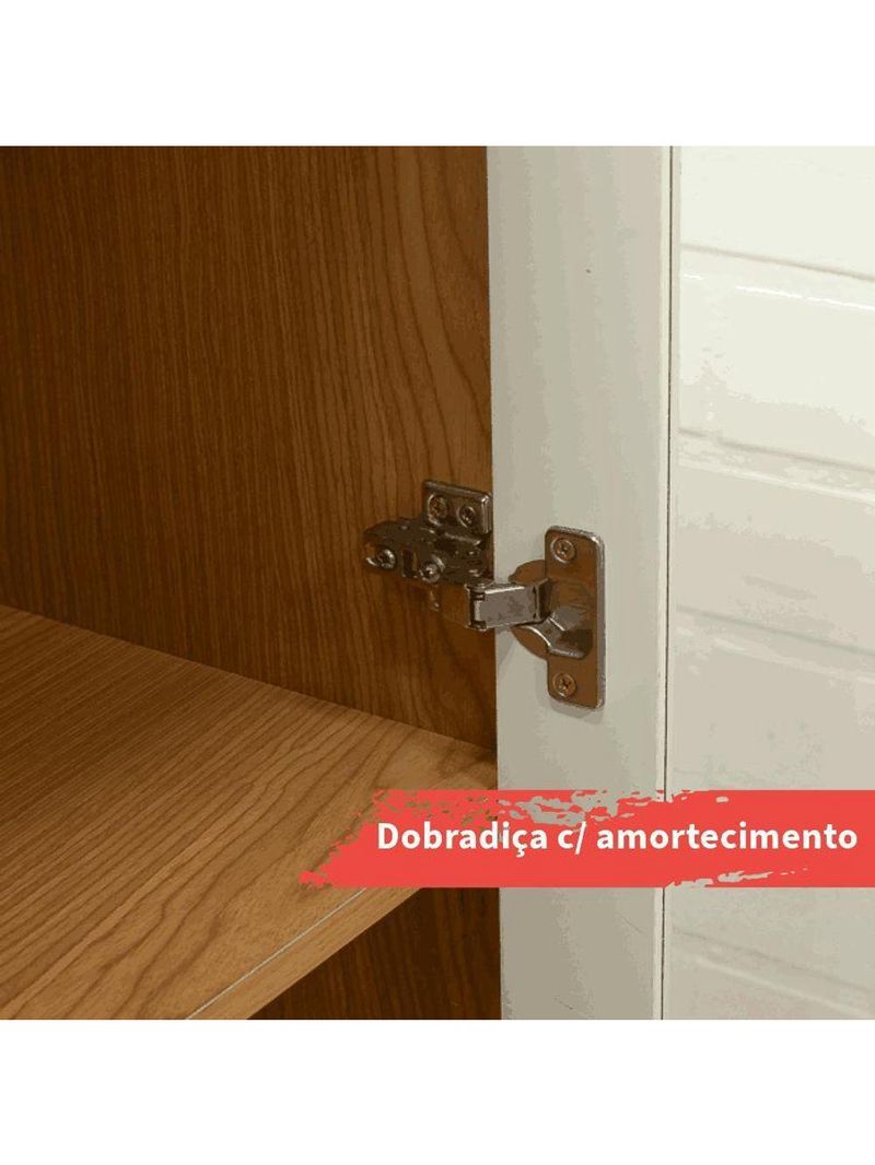 Balcão Buffet 2 Portas Cinamomo White Laca Brilho Vértice