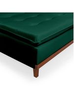 Sofá Cama Reclinável Santorini Veludo Confortável Base de Madeira – Verde 181