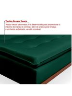 Sofá Cama Reclinável Santorini Veludo Confortável Base de Madeira – Verde 181