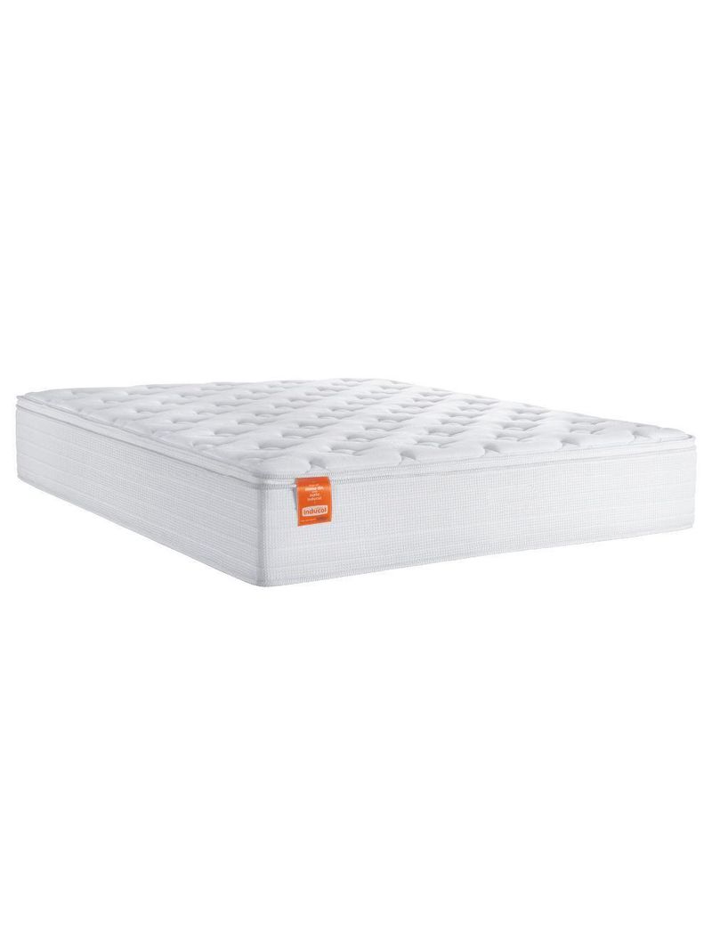 Colchão Casal Molas Ensacadas Real Pillow Top 138x188x27cm Branco - Inducol