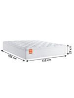 Colchão Casal Molas Ensacadas Real Pillow Top 138x188x27cm Branco - Inducol