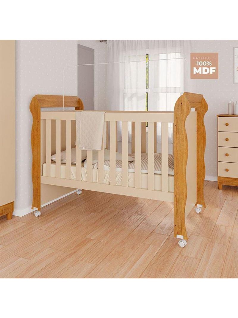 Berço Americano Mirelle Off White Bétula– Carolina Baby