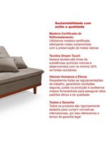 Sofá Cama Reclinável Santorini Veludo Confortável Base De Madeira Capuccino 165
