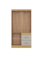 Guarda Roupa Solteiro Milão 4 Portas Damasco Off White – Poquema