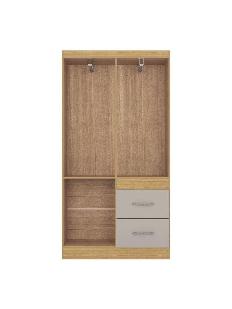 Guarda Roupa Solteiro Milão 4 Portas Damasco Off White – Poquema