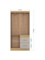 Guarda Roupa Solteiro Milão 4 Portas Damasco Off White – Poquema