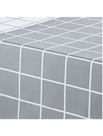 Jogo Cama Lençol Brooklyn Solteiro Quadriculado Micropercal 200 Fios 3 Peças - Cinza