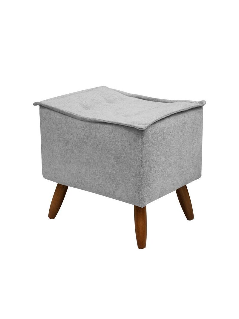 Poltrona Amamentação De Balanço Helena + Puff Boucle Quarto Cinza Escuro