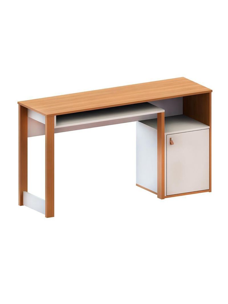 Escrivaninha Mesa para Computador Telasul Versa Home 1 Porta Freijó/Branco
