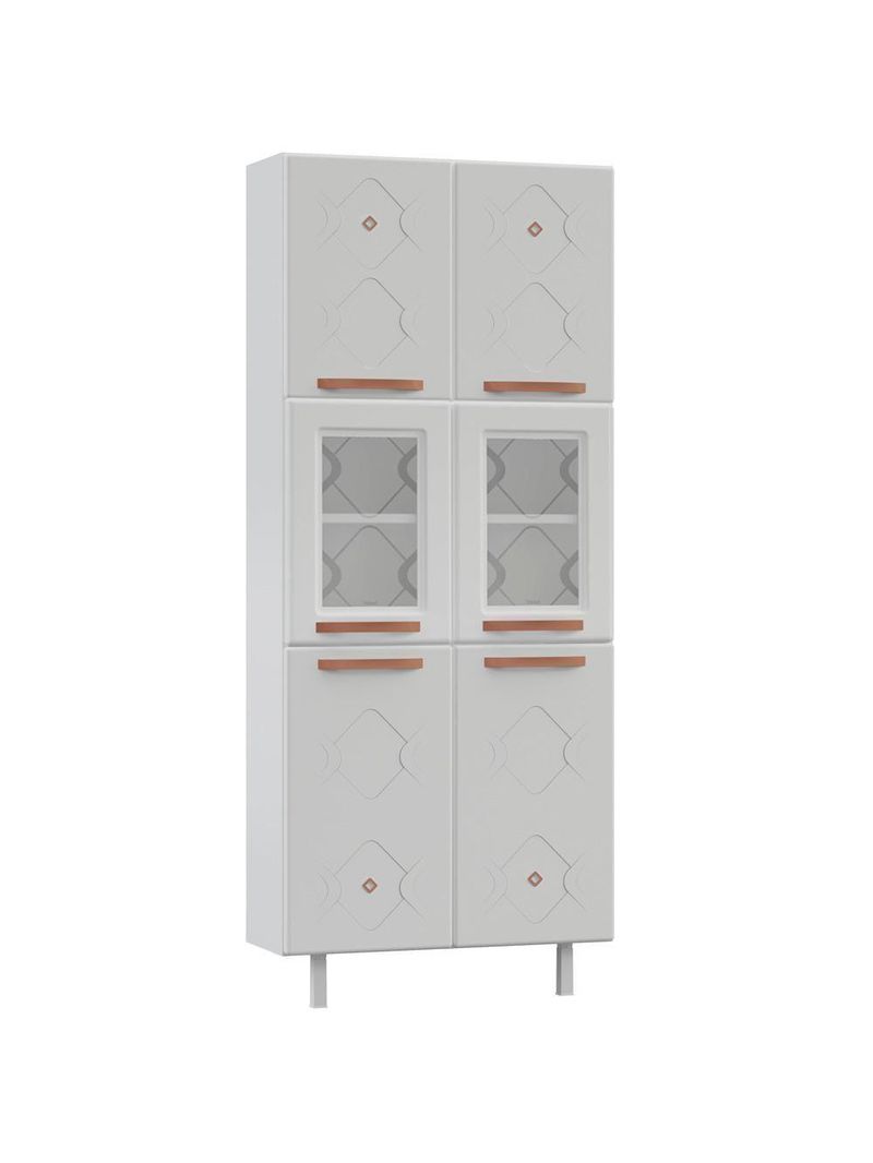 Armário Paneleiro Aço Telasul Mirage New Com Vidro Branco