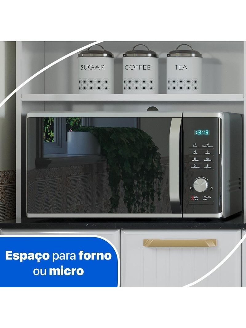 Cozinha De Aço Compacta Telasul Diamante 4Pçs C/ Kit Branco