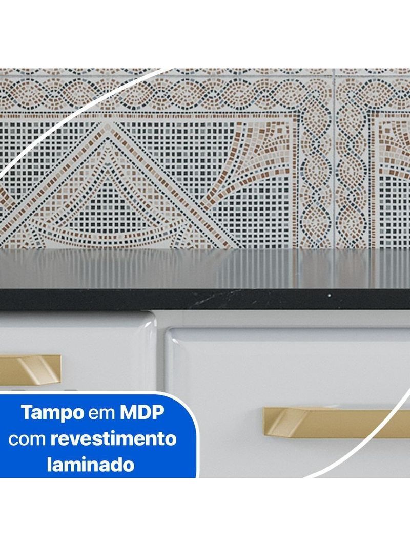 Cozinha De Aço Compacta Telasul Diamante 4Pçs C/ Kit Branco