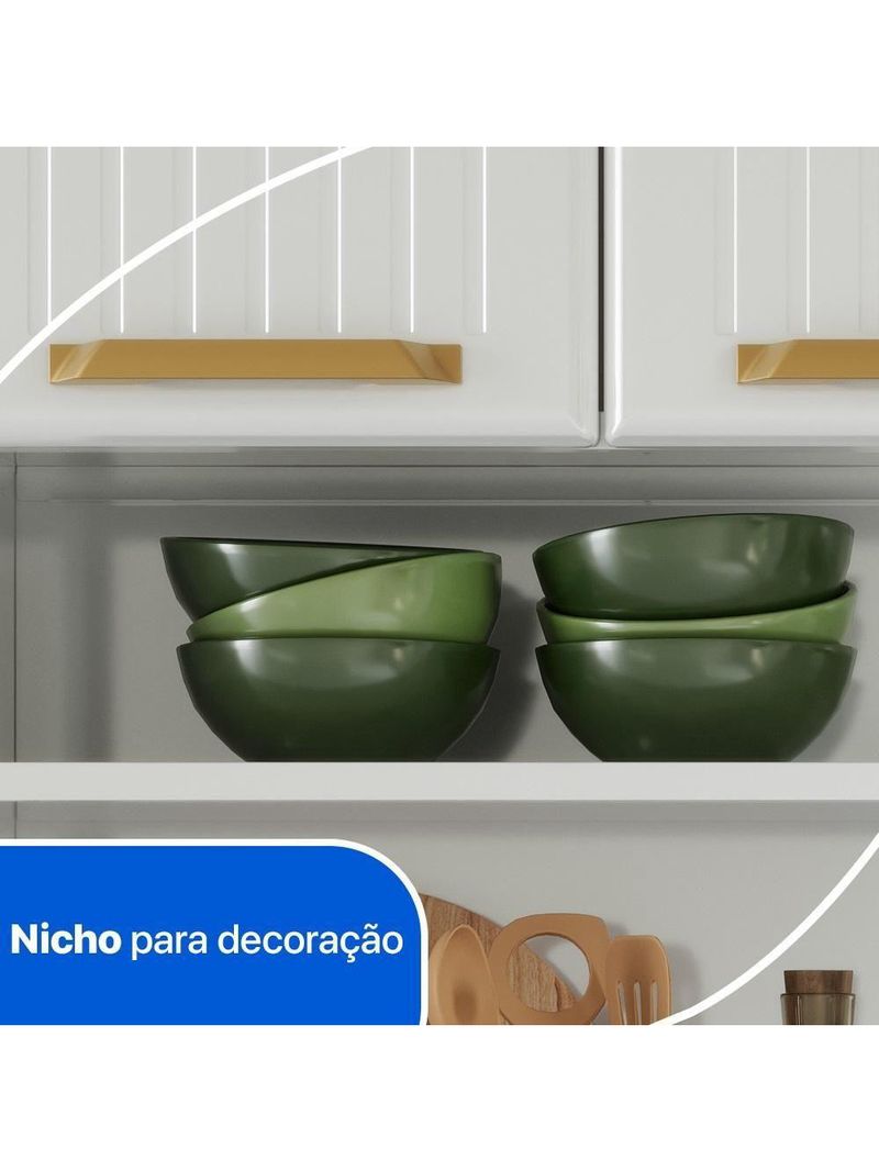 Cozinha De Aço Compacta Telasul Diamante 4Pçs C/ Kit Branco