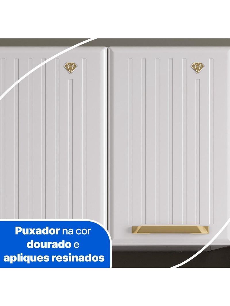 Cozinha De Aço Compacta Telasul Diamante 4Pçs C/ Kit Branco