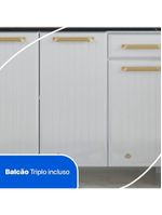 Cozinha De Aço Compacta Telasul Diamante 4Pçs C/ Kit Branco