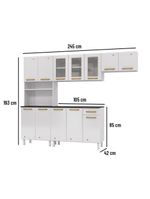 Cozinha De Aço Compacta Telasul Diamante 4Pçs C/ Kit Branco