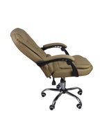 Cadeira De Escritório Presidente Reclinável Ergonômica Bege