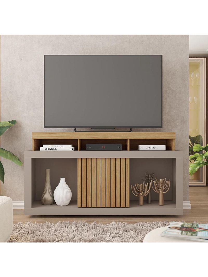 Bancada Rack Para Tv Até 55 Polegadas Frost Marrom Caemmun