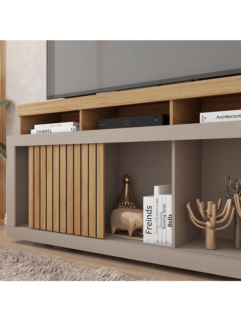 Bancada Rack Para Tv Até 55 Polegadas Frost Marrom Caemmun