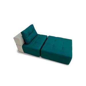 Serena Duo – Poltrona + Pufão para Área Externa – Cor Verde