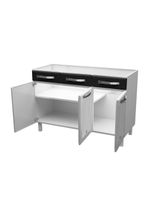 Balcão De Cozinha Aço Triplo Telasul Star New Preto P/ Pia