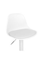 Banqueta Alta Base Giratória Com Encosto Leda - Branco