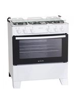 Fogão Atlas 5 Bocas Mônaco Plus Branco Com Mesa Inox Bivolt