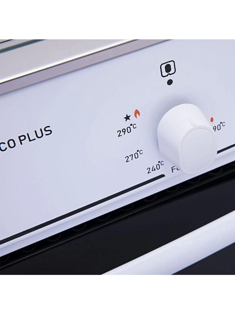 Fogão Atlas 5 Bocas Mônaco Plus Branco Com Mesa Inox Bivolt