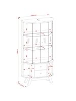 Aparador Para Sala Buffet Ambiente Mônaco E Cristaleira Moss Cumaru Opala - Madetec