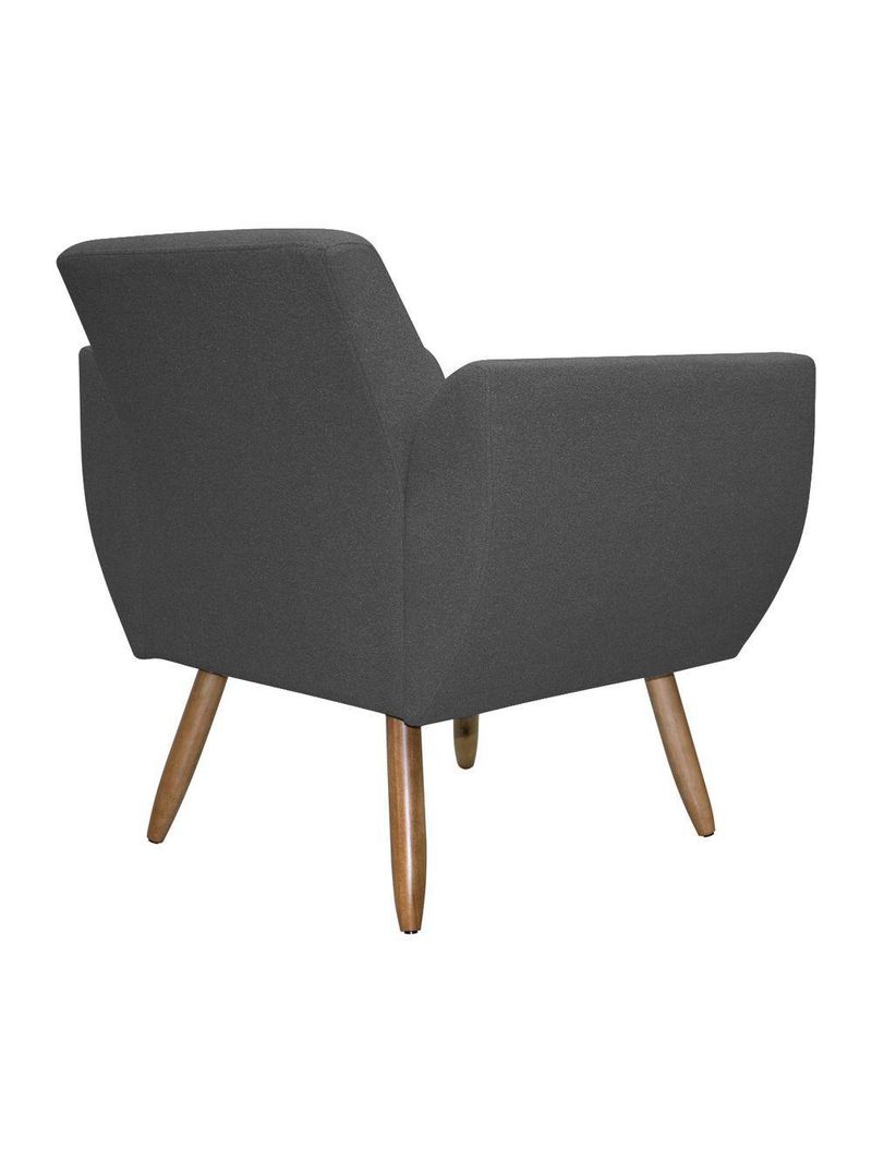 Poltrona Jolly Decorativa Em Tecido Boucle Com 1 Assento Chumbo