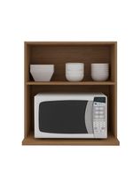 Armário Suspenso Com Nicho Para Microondas 1 Porta Evidence Poliman Móveis - Carvalho