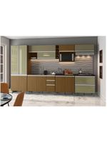 Armário Suspenso Com Nicho Para Microondas 1 Porta Evidence Poliman Móveis - Carvalho