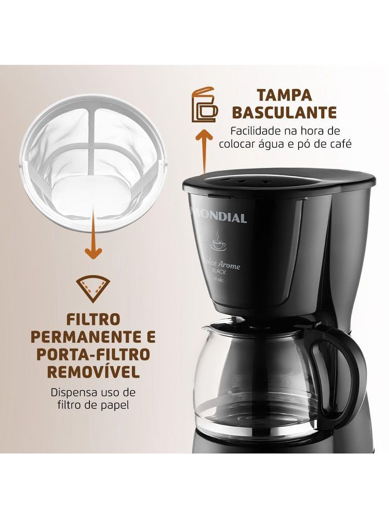 Cafeteira Elétrica Dolce Arome Mondial C-30-18X-FB – 220V