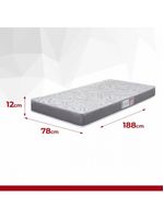 Colchão Solteiro Espuma D33 Pro Confort 78x188x12cm Cinza