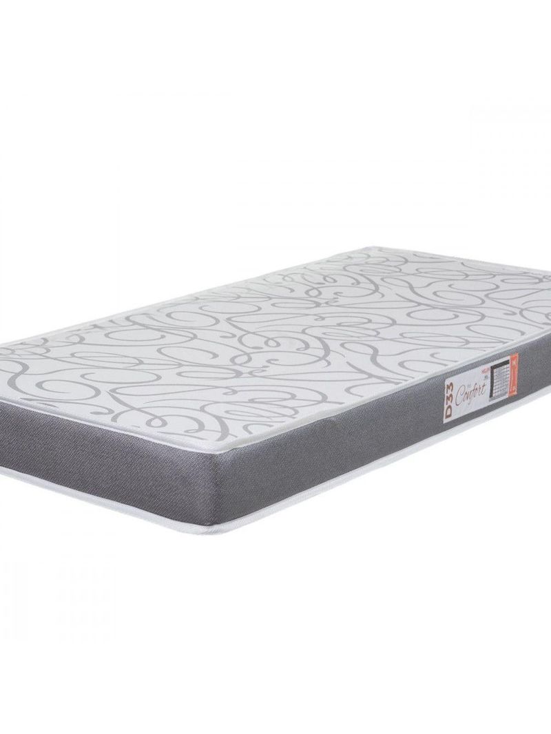 Colchão Solteiro Espuma D33 Pro Confort 78x188x12cm Cinza