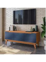 Rack Kappesberg 3 Portas Canela/azul 136cm