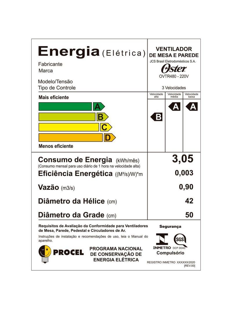 Ventilador Oster Super Breeze 2 Em 1 110V