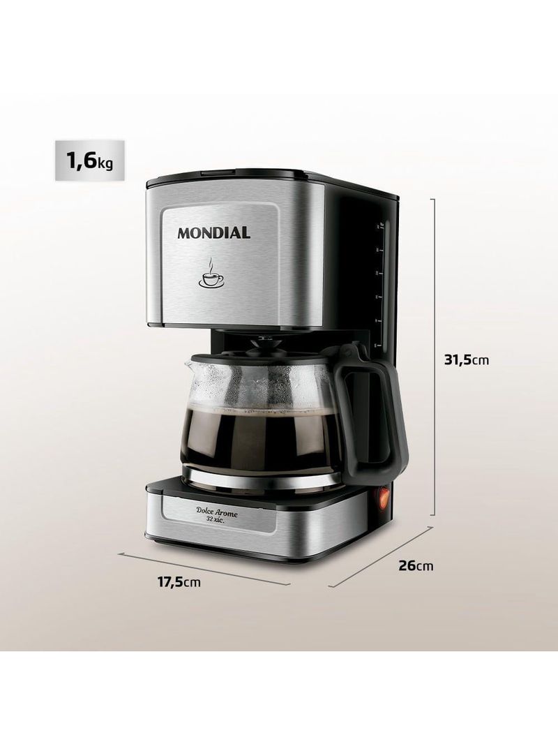 Cafeteira Elétrica Mondial C-44-32x-si Cafeteira C-44-32x-si 220v/60hz